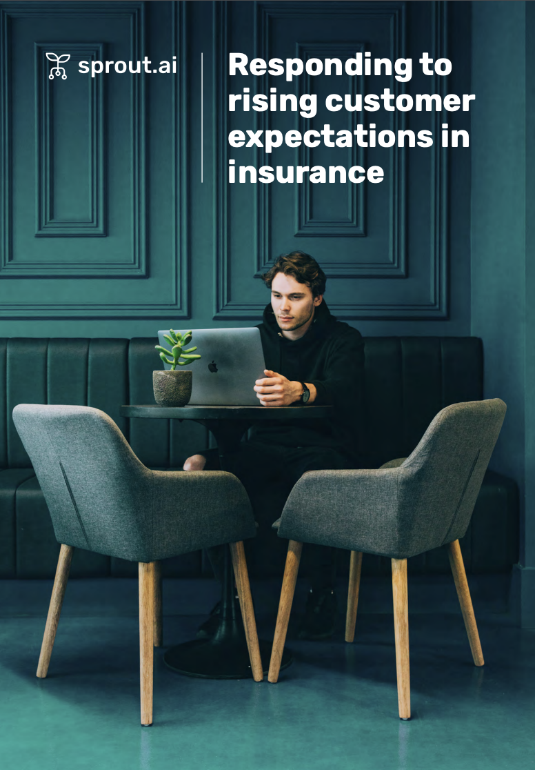 The front page of a research report titled Responding to rising customer expectations in insurance